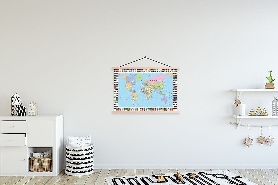 MuchoWow Poster Welt - Karte - günstig online kaufen