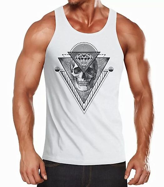 MoonWorks Tanktop Trendiges Herren Tanktop Totenkopf Skull Trinagle Kunst D günstig online kaufen