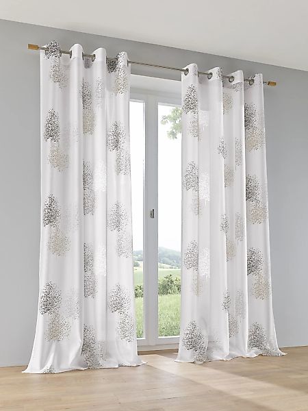 Kutti Vorhang "Belinda" Ösen 1 Stk. tlg. Gardine, halbtransparent, Ausbrenn günstig online kaufen
