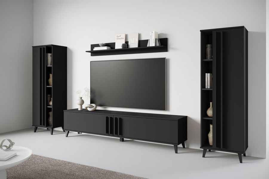 INOSIGN Wohnwand "Helsinki, Modernes Möbelset" Komplett-Set, 4 Stk. tlg. mi günstig online kaufen