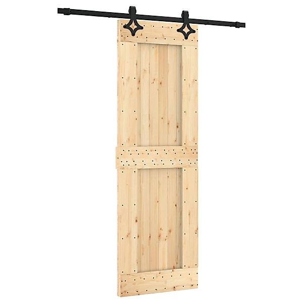 vidaXL Schiebetür mit Beschlag 70x210 cm Massivholz Kiefer 3203128 günstig online kaufen