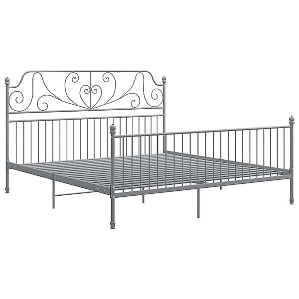 vidaXL Bettgestell Grau Metall 180x200 cm Modell 6723149 günstig online kaufen