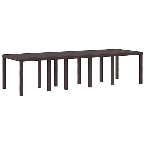 vidaXL Gartentisch Braun 300x100x73 cm Poly-Rattan 3378521 günstig online kaufen