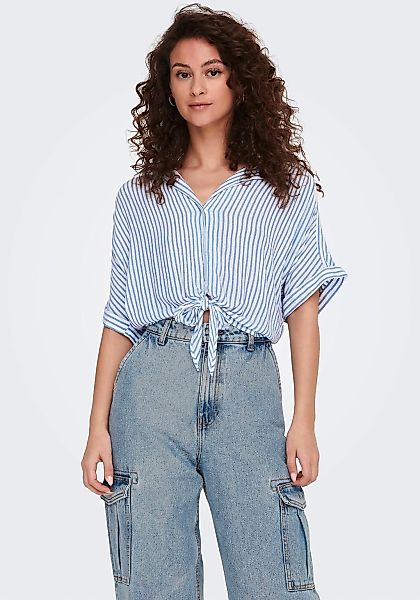 ONLY Kurzarmbluse "ONLPAULA LIFE S/S TIE SHIRT WVN NOOS" Viskose, regular f günstig online kaufen