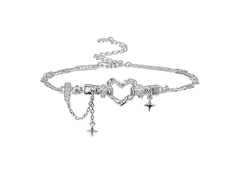 KARMA Armband Damen 925 Silber rhodiniert Herz Sterne (Sterlingsilber Schmu günstig online kaufen