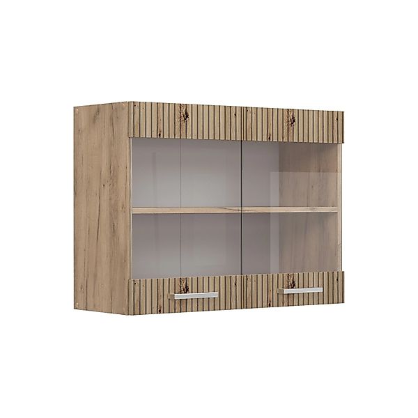 Vicco Küchenglasschrank R-Line Glashängeschrank Artisan-Eiche/Goldkraft Eic günstig online kaufen