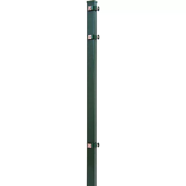 Solid Eckpfosten für Stab- und Doppelstabmatten Stahl Grün 175 x 4 x 4 cm günstig online kaufen