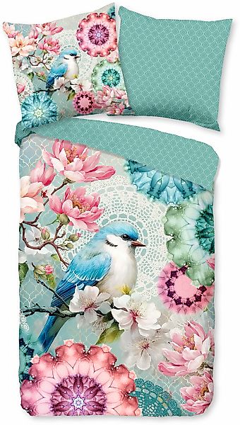 hip Wendebettwäsche "Eldisa" 2 Stk. Mako-Satin, Baumwolle, Reißverschluss, günstig online kaufen