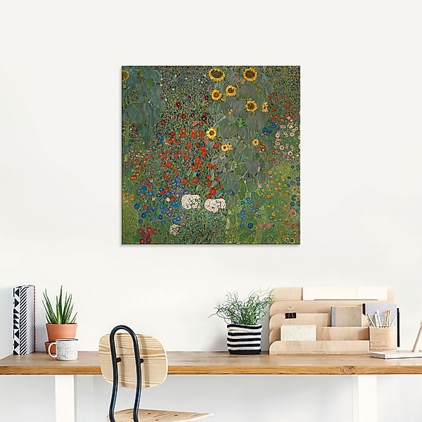 Artland Glasbild »Garten mit Sonnenblumen«, Blumenwiese, (1 St.), in versch günstig online kaufen