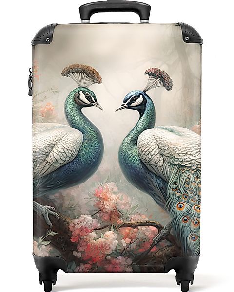 NoBoringSuitcases.com© Hartschalen-Trolley Pfaue - Pfauenfedern - günstig online kaufen