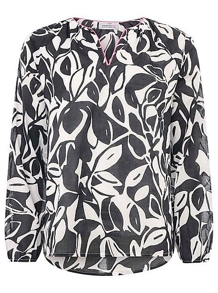 Zwillingsherz Shirtbluse ""Blätter Zweifarbig"", mit Blätter-Motiv und neon günstig online kaufen