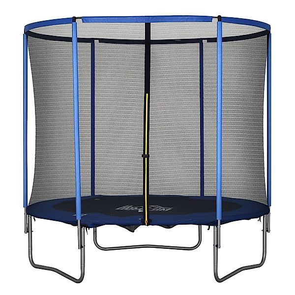 HOMCOM Gartentrampolin Stahl Kunststoff Blau+Schwarz 244 x 240H cm günstig online kaufen