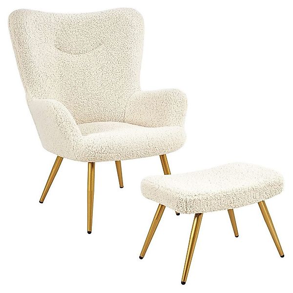 Yaheetech Relaxsessel Ohrensessel mit Hocker, Loungesessel günstig online kaufen