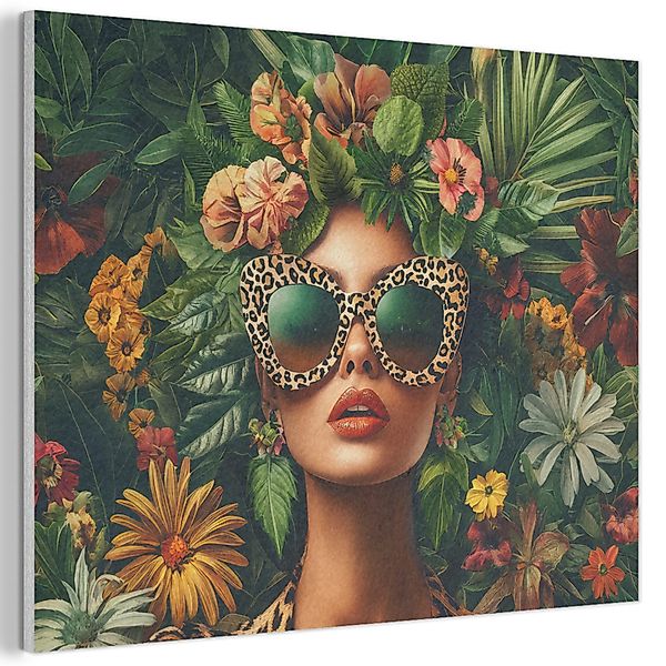 MuchoWow Gemälde Frau - Pantherdruck - günstig online kaufen