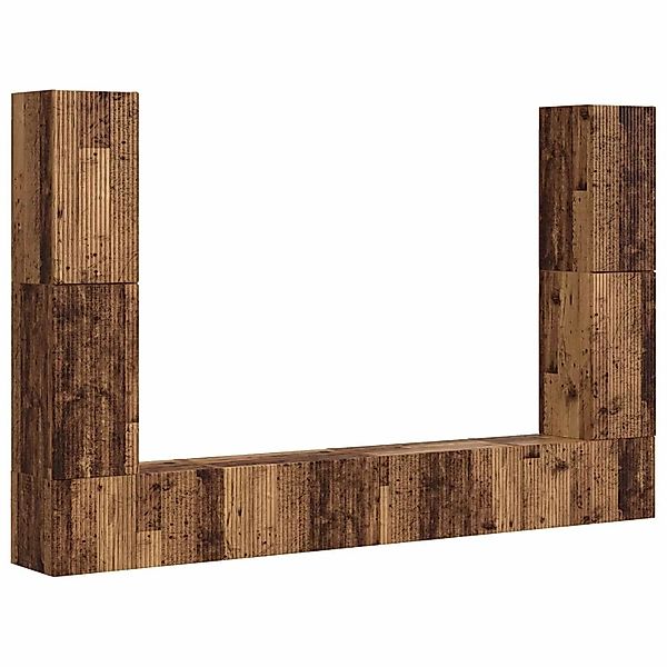 vidaXL TV-Schrankset 8 Stk Altholz Holzwerkstoff 3409139 günstig online kaufen