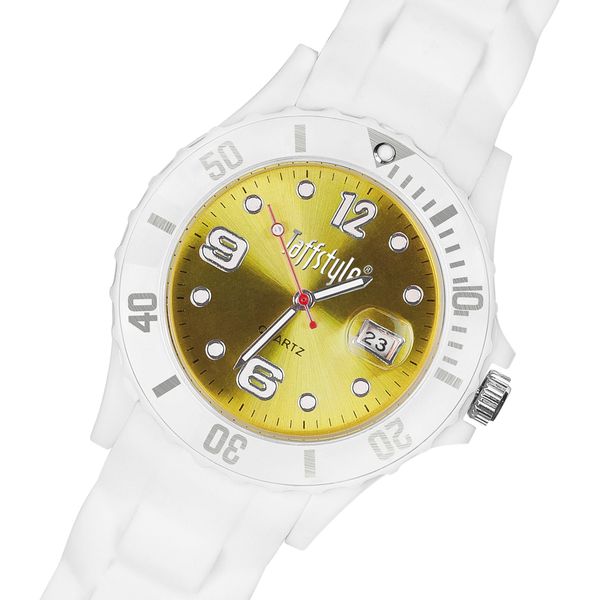 Taffstyle Quarzuhr Silikon Armbanduhr Weiß mit günstig online kaufen