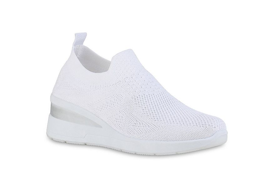 VAN HILL 840165 Wedgesneaker Damen Sneaker Wedges Keilabsatz Strick Profil- günstig online kaufen