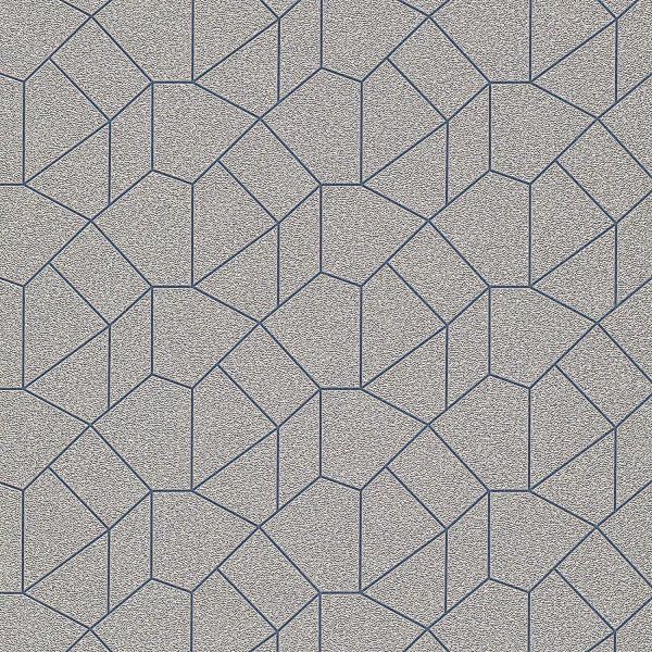 Bricoflor Geometrische Tapete mit Metallic Effekt in Silber Vliestapete in günstig online kaufen