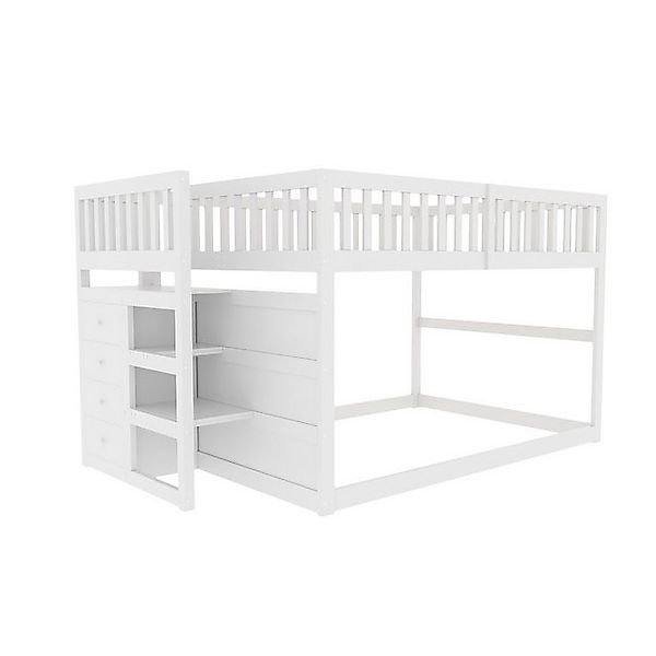 HAUSS SPOLE Etagenbett 140x200 cm, Niedriges -Etagenbett mit Staufach, hohe günstig online kaufen