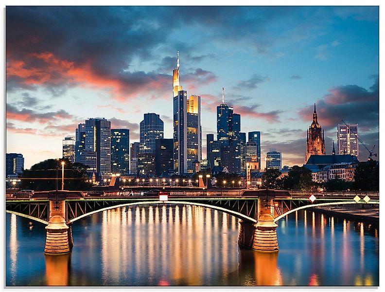 Artland Glasbild "Frankfurt am Main Skyline II" Deutschland 1 Stk. tlg. in günstig online kaufen