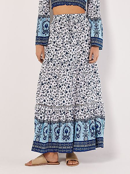 Apricot Maxirock Sarasa Blumendruckrock (1-tlg., Tunnelzug) mit Volant günstig online kaufen