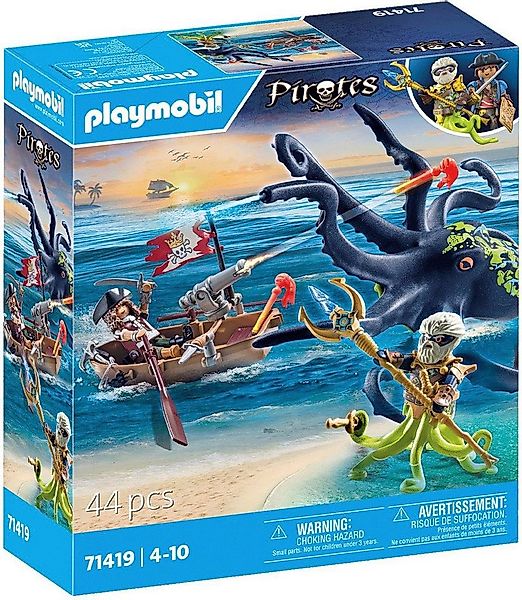 Playmobil® Kampf gegen den Riesenoktopus (71419), Pirates Konstruktions-Spi günstig online kaufen