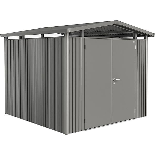 Biohort Metall-Gerätehaus Panorama Quarzgrau 6,6 m² günstig online kaufen