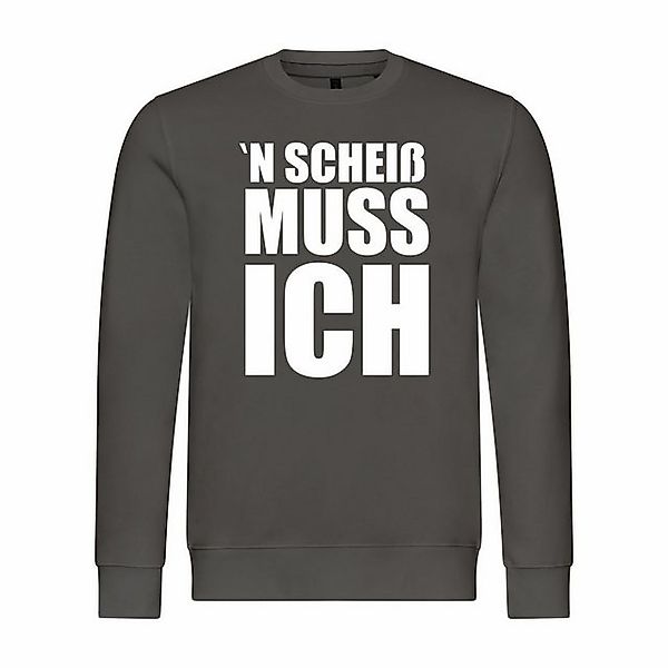 deinshirt Rundhalspullover Herren Pullover N Scheiß muss ich Mit Print Moti günstig online kaufen