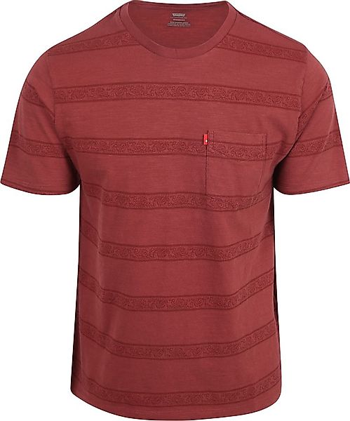 Levi's T-Shirt Classic Streifen Rot - Größe L günstig online kaufen