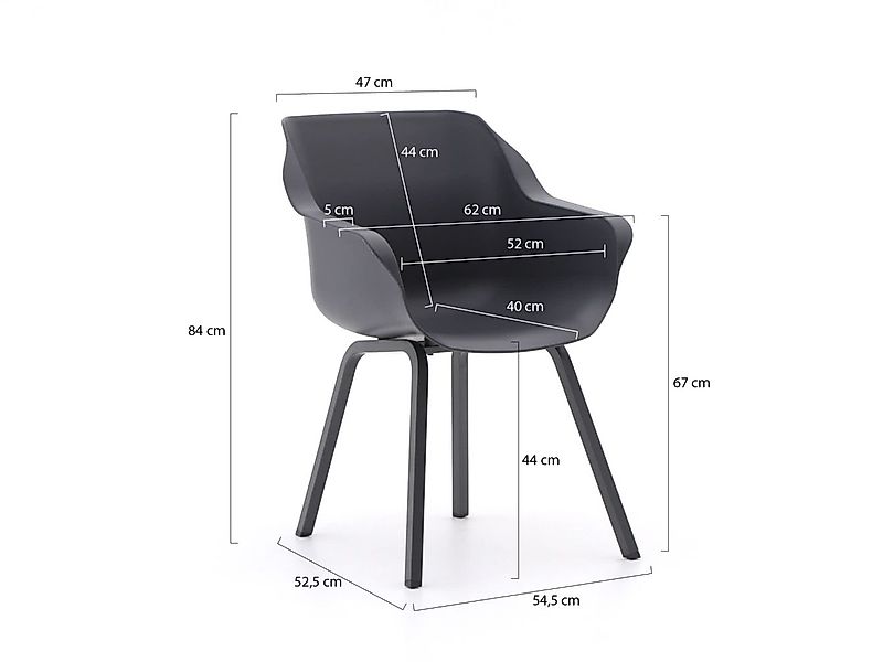 Hartman Sophie Element/ROUGH-S 160 cm Gartenmöbel-Set 5-teilig günstig online kaufen