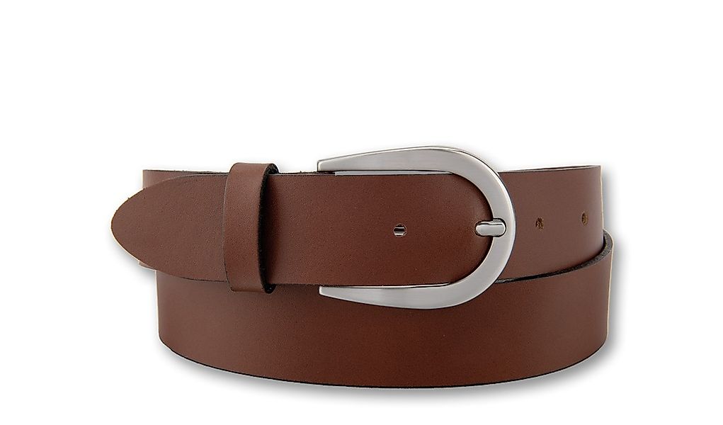 BERND GÖTZ Ledergürtel "Ledergürtel mit glänzender Silberschließe" günstig online kaufen