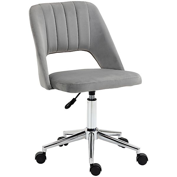 Vinsetto Homeoffice Stuhl Schreibtischstuhl mit Samtoptik höhenverstellbar günstig online kaufen
