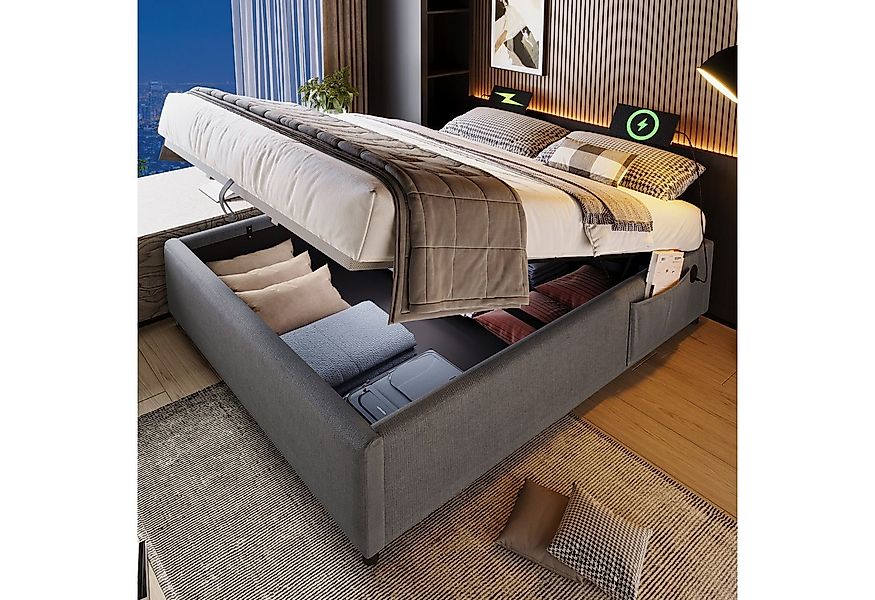 OKWISH Polsterbett Ohne Kopfteil (Funktionsbett, Struraumbett Hydraulisch m günstig online kaufen