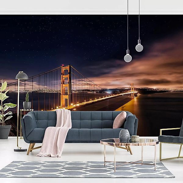 Fototapete Golden Gate to Stars günstig online kaufen
