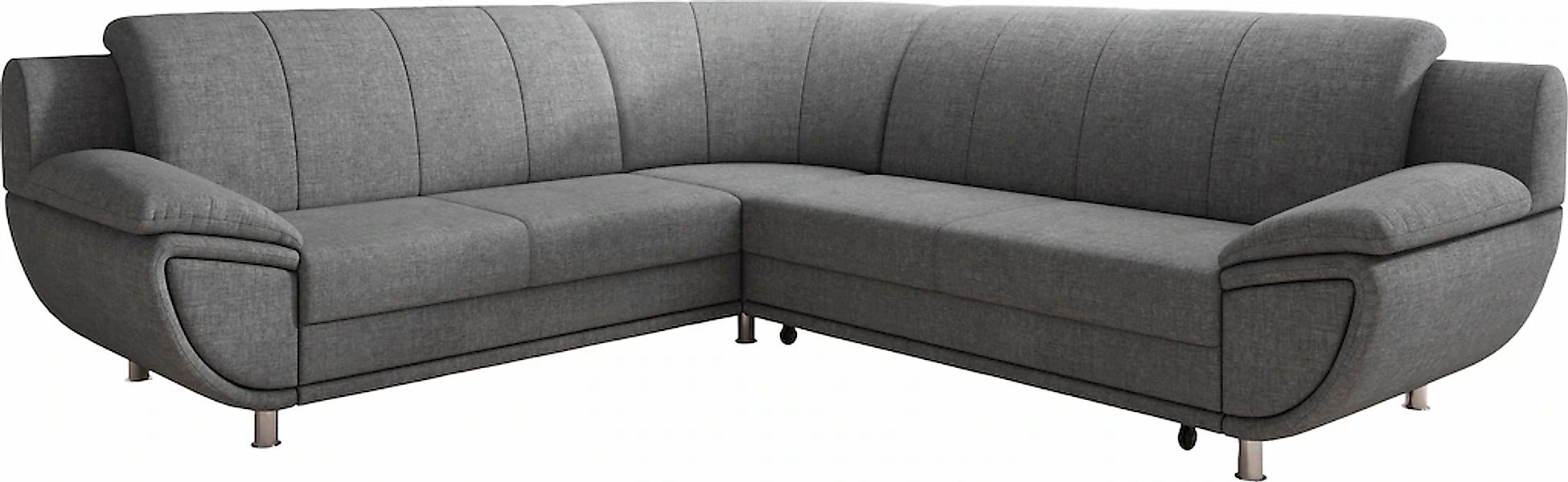 TRENDMANUFAKTUR Ecksofa "Rondo II, zeitlos & elegant, bequeme Armlehnen, L- günstig online kaufen