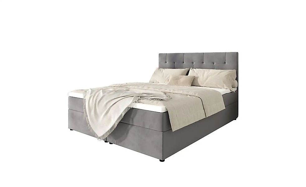 Boxbett mit Stauraum und Topper Indu ¦ grau ¦ Maße (cm): B: 185 H: 102 Bett günstig online kaufen