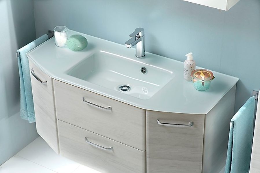 Saphir Waschtisch Quickset Waschplatz inkl. Glaswaschtisch, günstig online kaufen