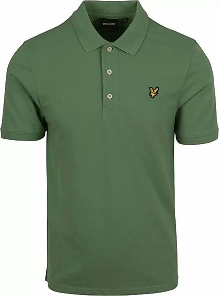 Lyle und Scott Polo Plain Grün - Größe M günstig online kaufen