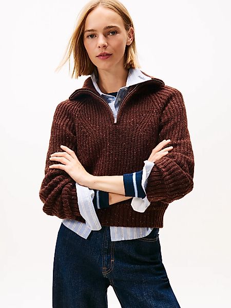 Tommy Jeans Troyer "TJW NEP 1/4 ZIP SWEATER" günstig online kaufen