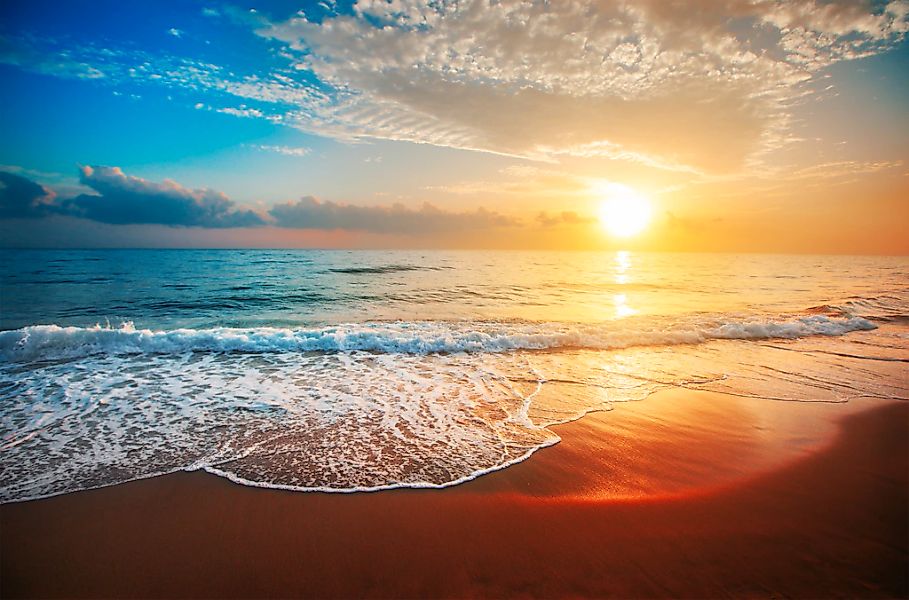 Papermoon Fototapete "Beach Sunset" glatt günstig online kaufen
