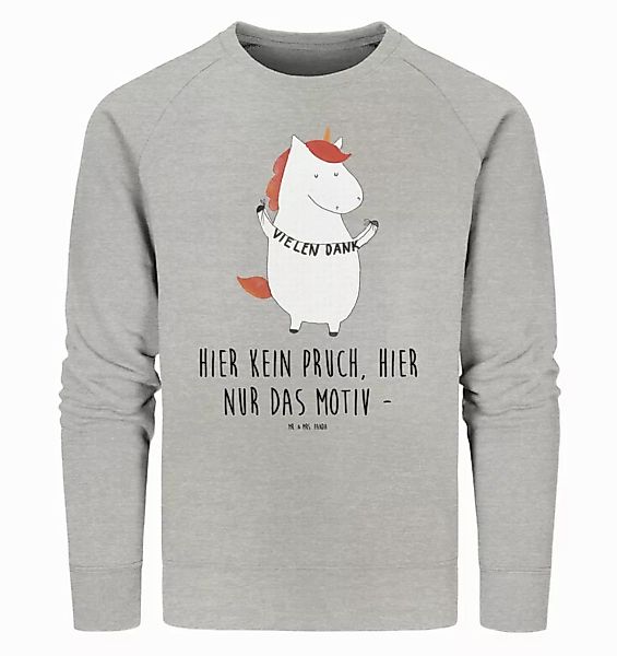 Mr. & Mrs. Panda Longpullover Größe L Einhorn Dankeschön - Heather Grey - G günstig online kaufen