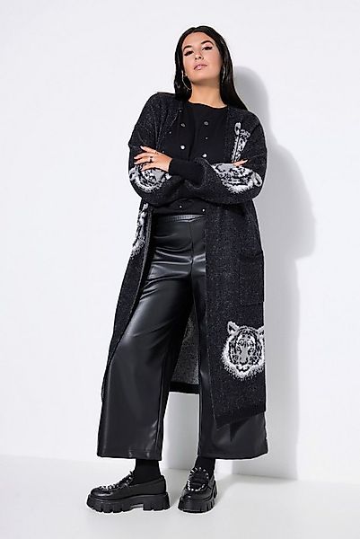 Studio Untold Strickjacke Long-Strickjacke lang und offen Tigerkopf günstig online kaufen