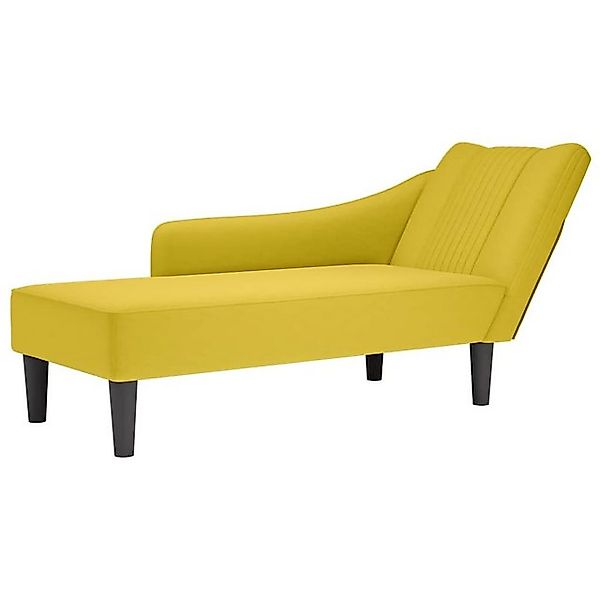 vidaXL Chaiselongue Chaiselongue mit Rechter Armlehne Gelb Samt, 1 Teile günstig online kaufen