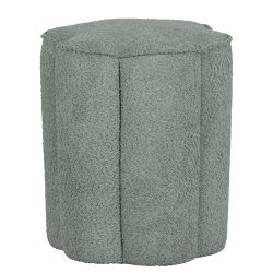 Boucle Polsterhocker Set in Blaugrau 45 cm Sitzhöhe (2er Set) günstig online kaufen