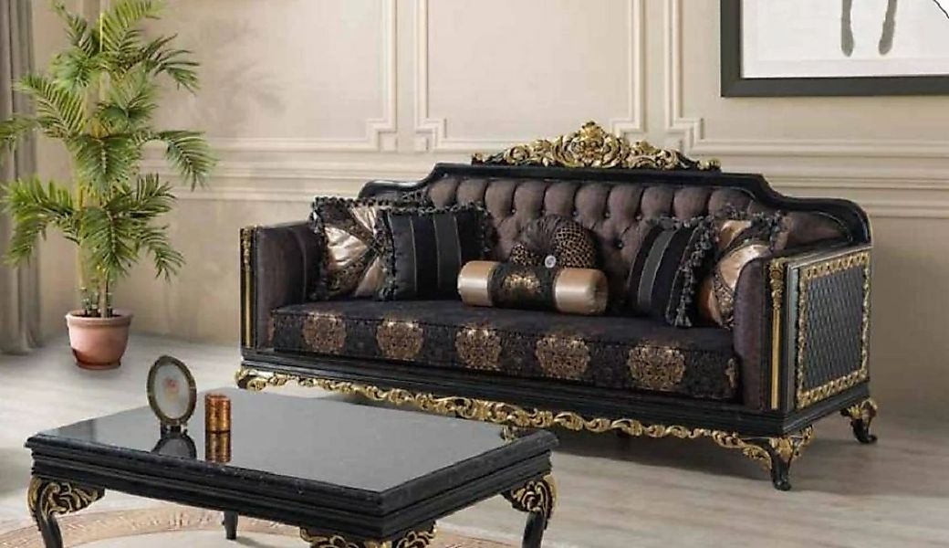 JVmoebel Sofa Chesterfield Sofa Couch 3er Couchen Samt Couchen Dreisitzer günstig online kaufen