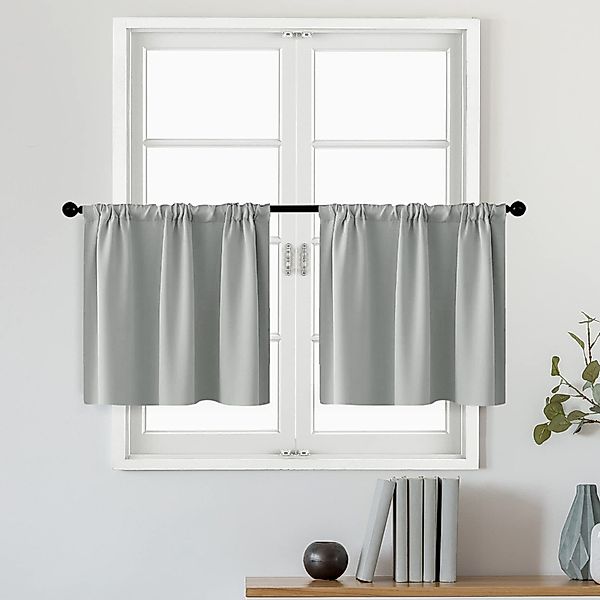 BYSURE Scheibengardine (2 St), Stangendurchzug, verdunkelnd, günstig online kaufen