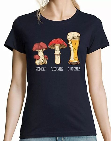Youth Designz T-Shirt Glückspils Damen T-Shirt mit trendigem Frontprint günstig online kaufen