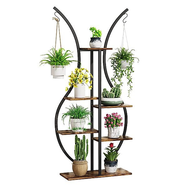 Rutaqian Blumenständer 6 Etagen Blumenregal Pflanzenregal günstig online kaufen