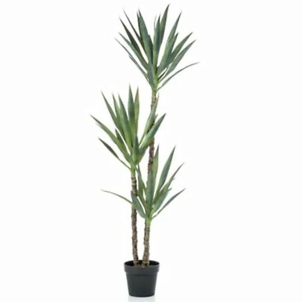 Emerald Künstliche Yucca im Topf 150 cm Dekorationspflanze grün günstig online kaufen
