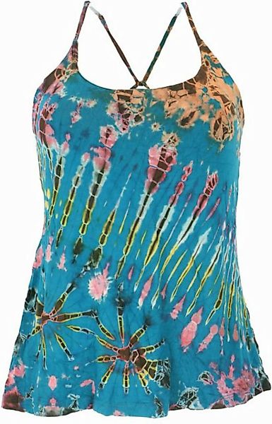 Guru-Shop T-Shirt Batik Hippie Top - blau Hippie, alternative Bekleidung, F günstig online kaufen